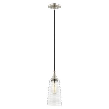 Livex Lighting 40637 Hand Blown Art Glass Mini Pendant - Clear Glassimage