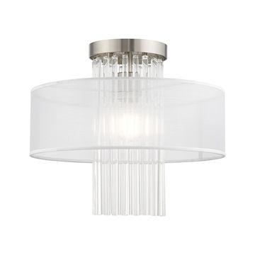 Livex Lighting Alexis 1-Light Large Semi-Flush Ceiling Lightimage