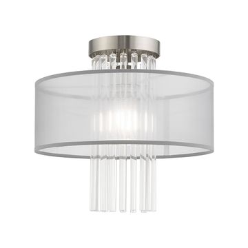 Livex Lighting Alexis 1-Light Semi-Flush Ceiling Lightimage