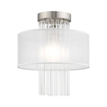 Livex Lighting Alexis 1-Light Small Semi-Flush Ceiling Lightimage