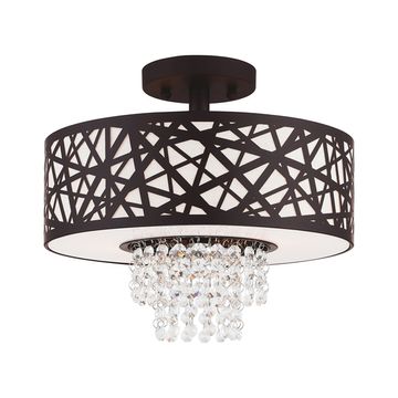 Livex Lighting Allendale 2-Light Small Semi-Flush Ceiling Lightimage