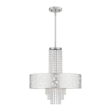 Livex Lighting Allendale 4-Light Chrome Pendant Chandelierimage