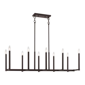 Livex Lighting Alpine 10-Light Linear Chandelierimage