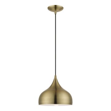Livex Lighting Amador 1-Light Medium Teardrop Pendant Lightimage