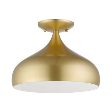 Livex Lighting Amador 1-Light Teardrop Semi-Flush Mount Ceiling Lightimage