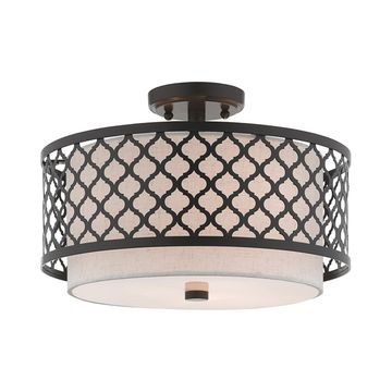 Livex Lighting Arabesque 3-Light Semi-Flush Ceiling Lightimage