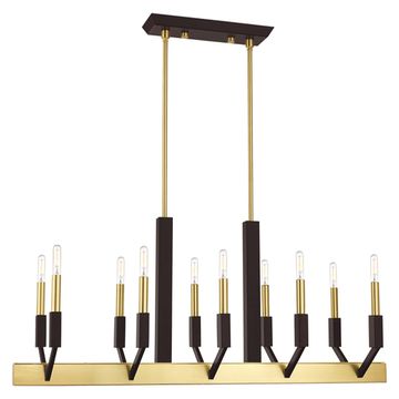 Livex Lighting Beckett 10-Light Linear Chandelierimage