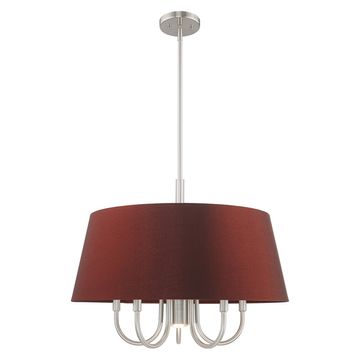 Livex Lighting Belclaire 6-Light Red Wine Pendant Chandelierimage