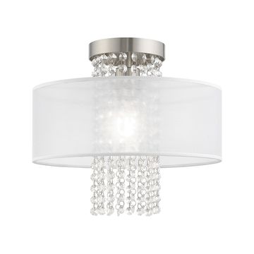 Livex Lighting Bella Vista 1-Light Medium Semi-Flush Ceiling Lightimage