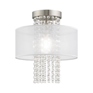 Livex Lighting Bella Vista 1-Light Small Semi-Flush Ceiling Lightimage