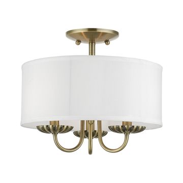 Livex Lighting Brookdale 3-Light Semi-Flush Ceiling Lightimage