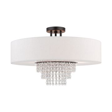 Livex Lighting Carlisle 5-Light Large Semi-Flush Ceiling Lightimage