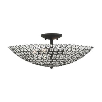 Livex Lighting Cassandra 4-Light Extra Large Semi-Flush Ceiling Lightimage