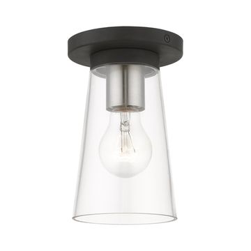 Livex Lighting Cityview 1-Light Small Flush Mount Ceiling Lightimage