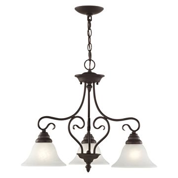 Livex Lighting Coronado 3-Light Chandelier / Semi-Flush Ceiling Lightimage