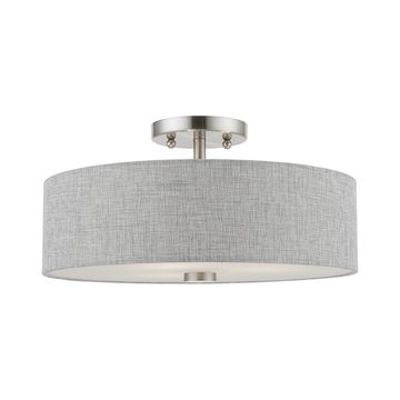 Livex Lighting Dakota 3-Light Semi-Flush Ceiling Lightimage