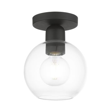 Livex Lighting Downtown 1-Light Sphere Semi-Flush Ceiling Lightimage