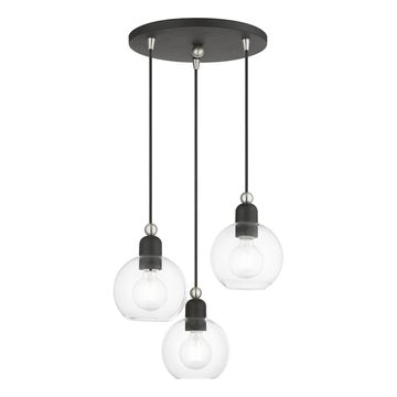 Livex Lighting Downtown 3-Light Sphere Multi Pendant Lightimage