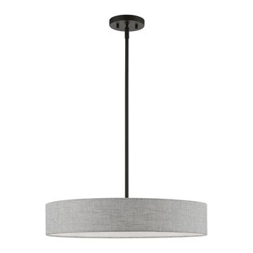Livex Lighting Elmhurst 4-Light Medium Drum Pendant Lightimage