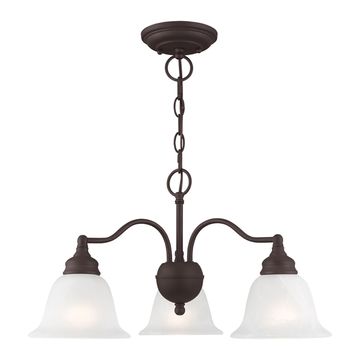 Livex Lighting Essex 3-Light Convertible Chandelier - Semi-Flush Lightimage