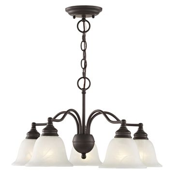 Livex Lighting Essex 5-Light Convertible Chandelier - Semi-Flush Lightimage