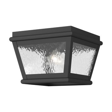 Livex Lighting Exeter 2-Light Outdoor Flush Mount Ceiling Lightimage