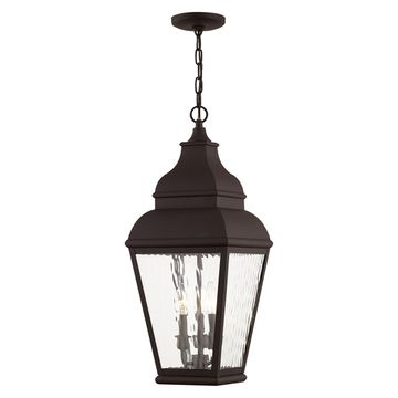 Livex Lighting Exeter 3-Light Outdoor Large Pendant Lanternimage