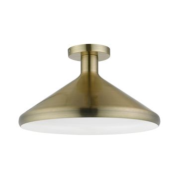 Livex Lighting Geneva 1-Light Cone Semi-Flush Ceiling Lightimage