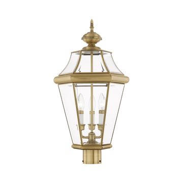 Livex Lighting Georgetown 3-Light Large Outdoor Post Top Lanternimage