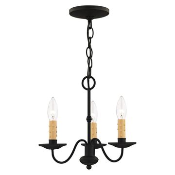 Livex Lighting Heritage 3-Light Black Mini Chandelierimage