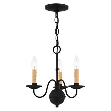 Livex Lighting Heritage Black 3-Light Mini Chandelierimage