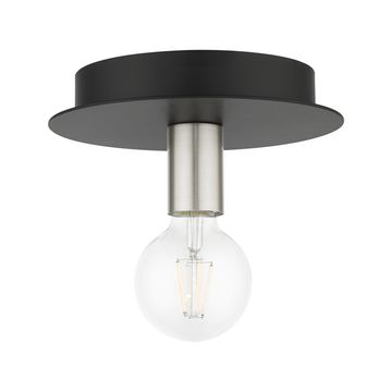 Livex Lighting Hillview 1-Light Petite Flush Mount Ceiling Lightimage