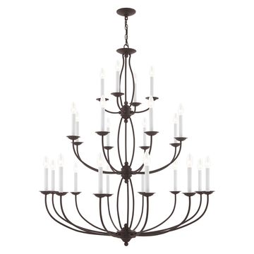 Livex Lighting Home Basics 24-Light Grande 3-Tier Foyer Chandelierimage