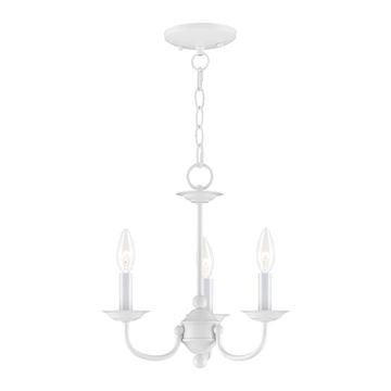 Livex Lighting Home Basics 3-Light Mini Chandelier / Semi-Flush Lightimage