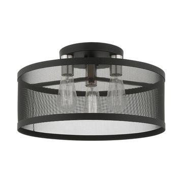 Livex Lighting Industro 3-Light Large Semi-Flush Ceiling Lightimage