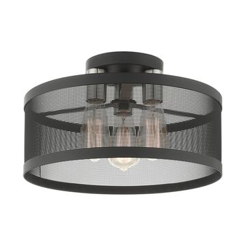 Livex Lighting Industro 3-Light Medium Semi-Flush Ceiling Lightimage