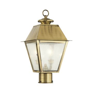 Livex Lighting Mansfield 2-Light Medium Outdoor Post Top Lanternimage