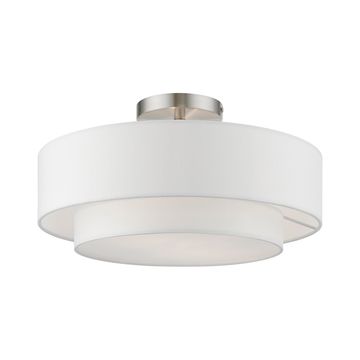 Livex Lighting Meridian 2-Light 15 Inch Semi-Flush Ceiling Lightimage