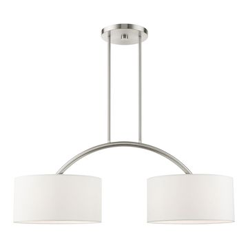 Livex Lighting Meridian 2-Light Brushed Nickel Chandelierimage