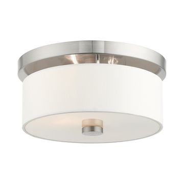 Livex Lighting Meridian 2-Light Medium Flush Mount Ceiling Lightimage