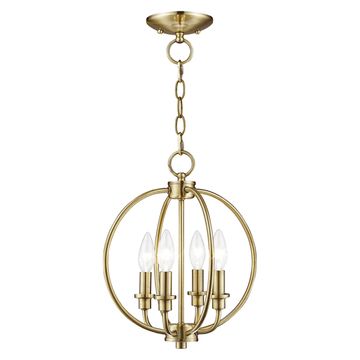 Livex Lighting Milania 4-Light Globe Chandelier / Semi-Flush Ceiling Lightimage