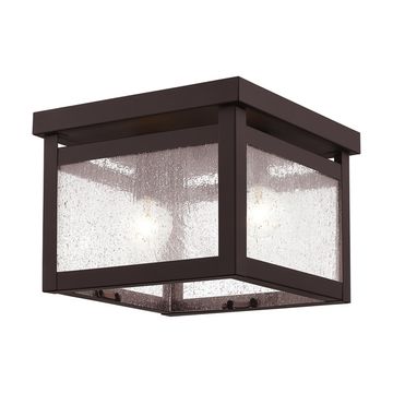 Livex Lighting Milford 2-Light Square Flush Ceiling Lightimage