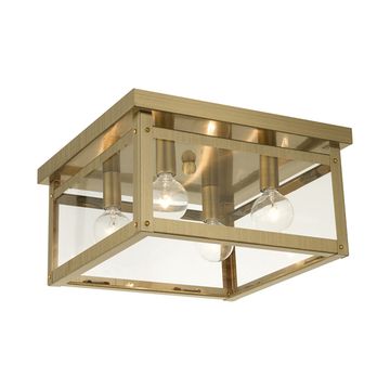 Livex Lighting Milford 4-Light Square Flush Mount Ceiling Lightimage