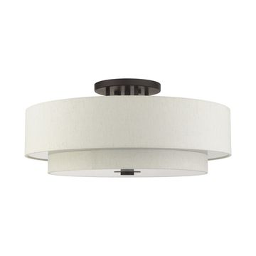 Livex Lighting Monroe 6-Light Tall 30 Inch Semi-Flush Ceiling Lightimage
