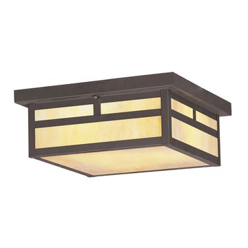 Livex Lighting Montclair Mission 3-Light Outdoor Flush Ceiling Lightimage