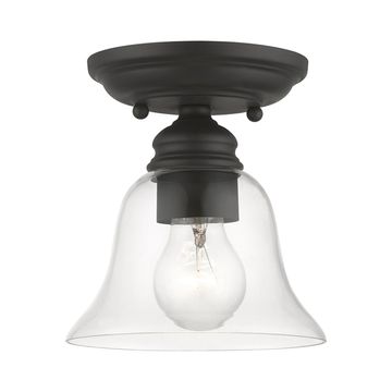 Livex Lighting Moreland 1-Light Small Semi-Flush Ceiling Lightimage
