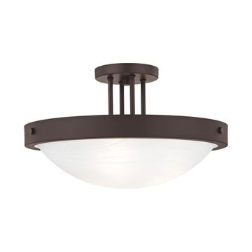Livex Lighting New Brighton 3-Light Semi-Flush Ceiling Lightimage