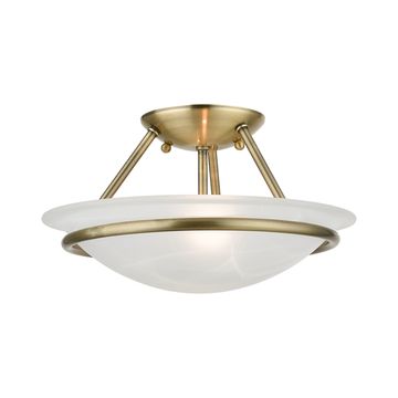 Livex Lighting Newburgh 2-Light Small Semi-Flush Ceiling Lightimage