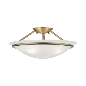 Livex Lighting Newburgh 3-Light Medium Semi-Flush Ceiling Lightimage