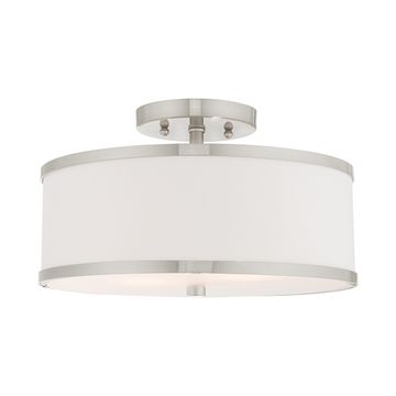 Livex Lighting Park Ridge 2-Light Small Semi-Flush Ceiling Lightimage
